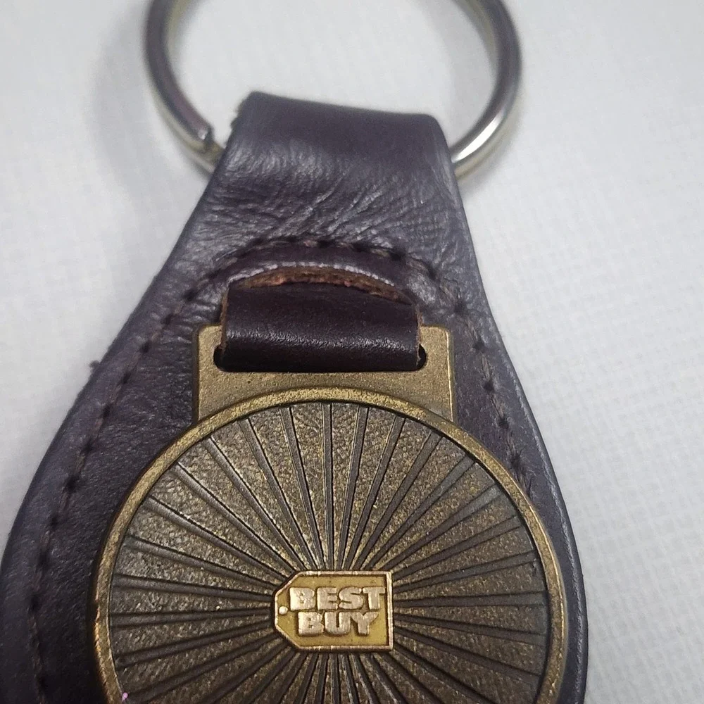 Vintage Beat Buy Brown Leather Token Keychain Vintage Key Ring